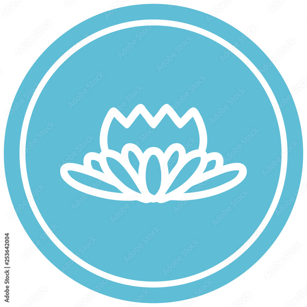 lotus flower circular icon lotus flower circular icon