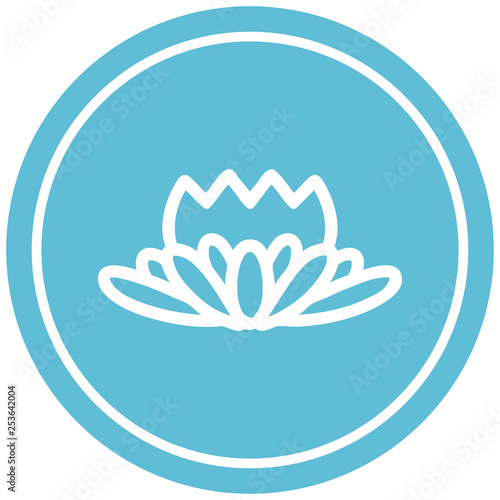lotus flower circular icon