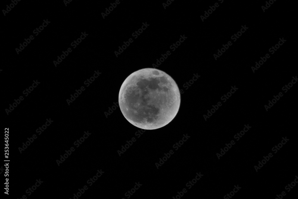 Moon, full moon, moght sky