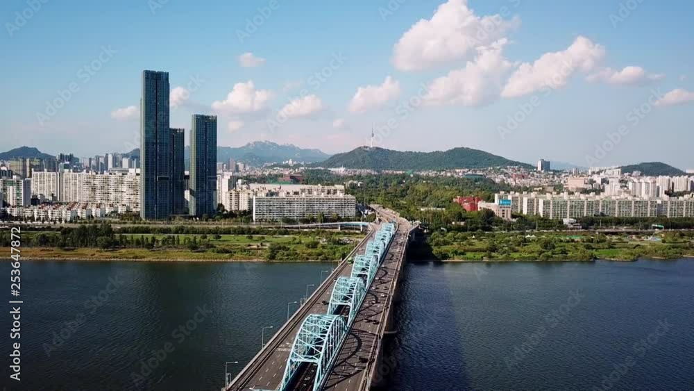 Beautiful cityscape.Aerial view of Seoul City Skyline,South Korea. Beautiful cityscape.Aerial view of Seoul City Skyline,South Korea.