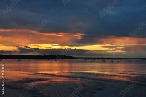 Sunset skies along Poole harbour in Dorset, England. © Jenn's Photography 