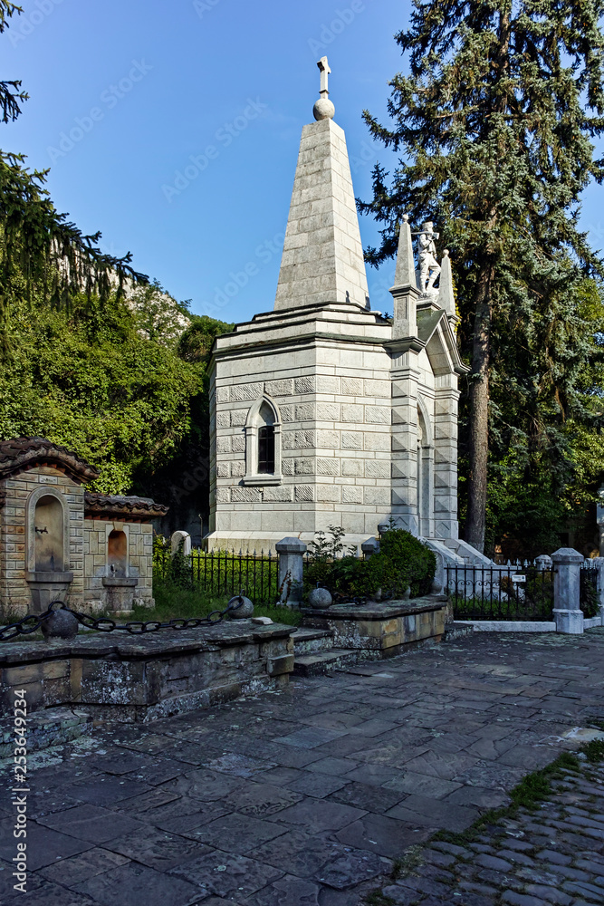 DRYANOVO MONASTERY, BULGARIA - JULY 6, 2018:  Nineteenth century Dryanovo Monastery St. Archangel Michael, Gabrovo region, Bulgaria
