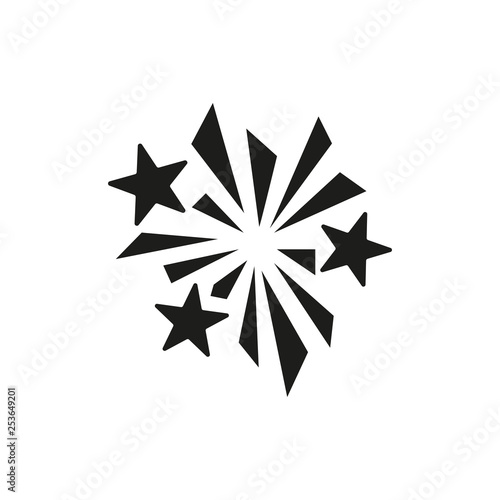 Fototapeta Naklejka Na Ścianę i Meble -  Fireworks line icon, outline vector sign, linear pictogram isolated on white. logo illustration