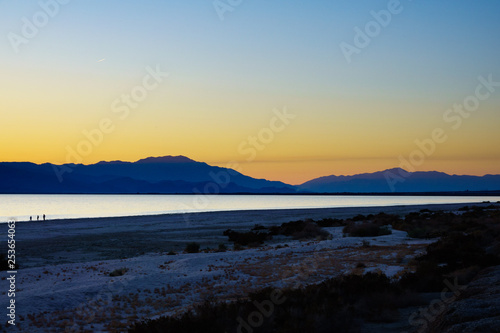 Salton Sea California at sunset © David