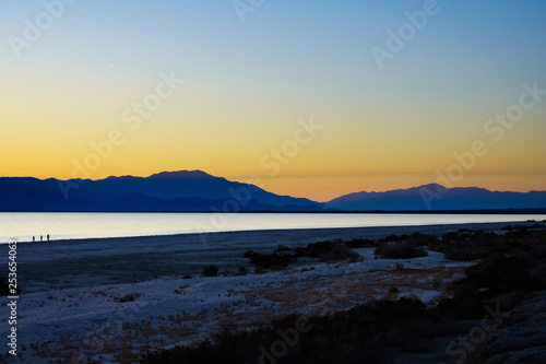 Salton Sea California at sunset