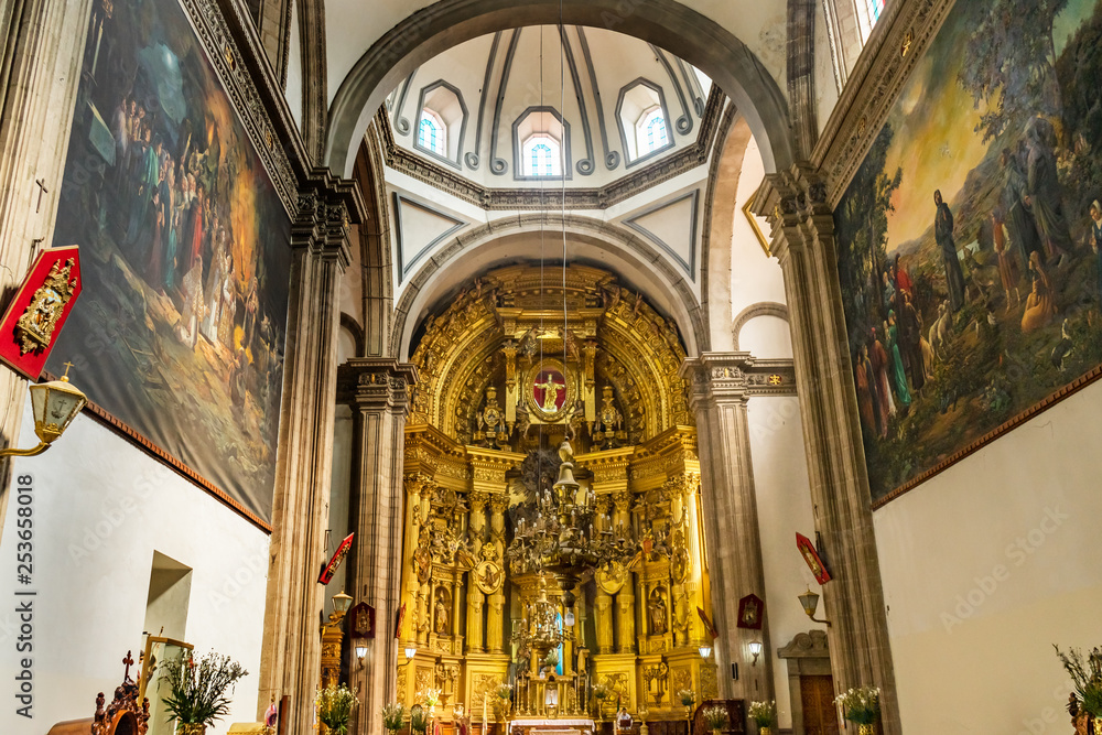Basilica Altar San Francisco Church Mexico City Mexico