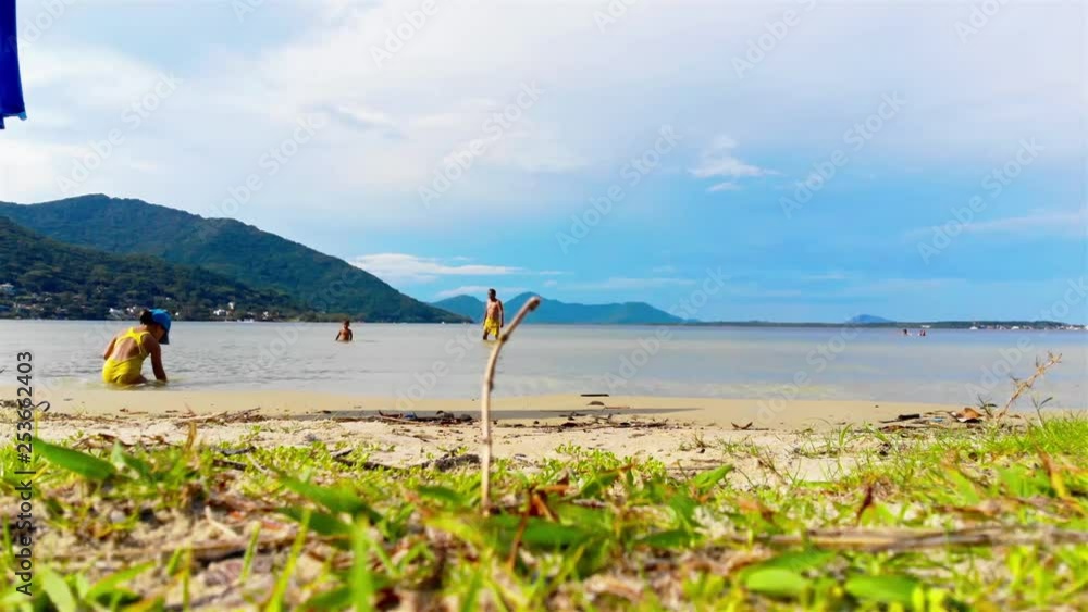 Ground view of a lake on the island of Florianopolis in Brazil Ground view of a lake on the island of Florianopolis in Brazil