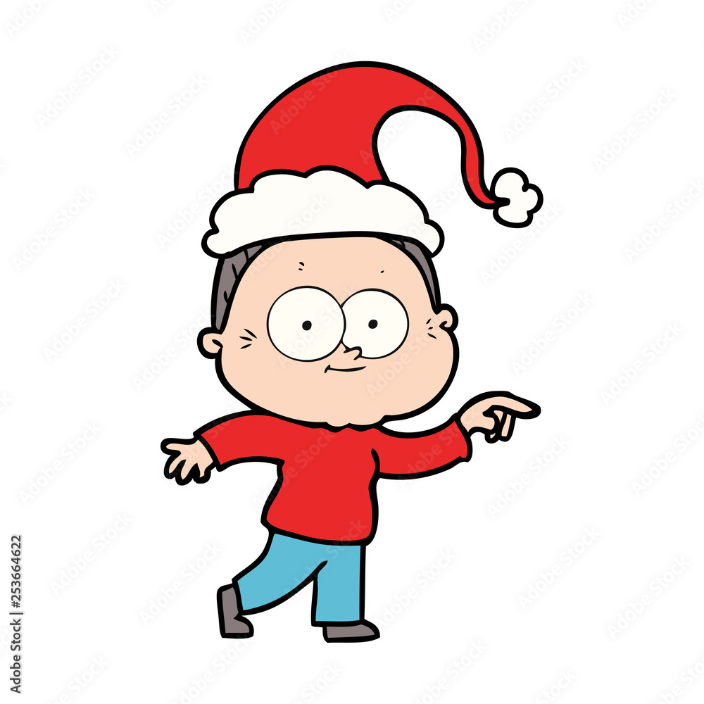line drawing of a happy old woman wearing santa hat line drawing of a happy old woman wearing santa hat