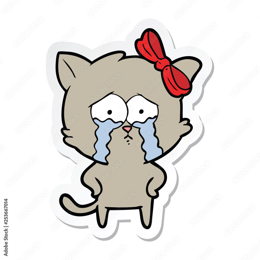 Naklejka premium sticker of a cartoon cat