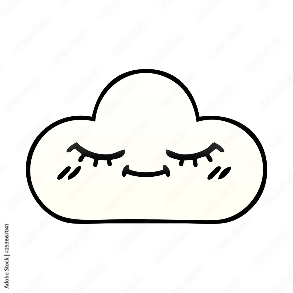 gradient shaded cartoon white cloud gradient shaded cartoon white cloud