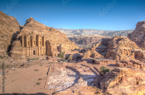 Monastery tomb in Petra, Jordan photo