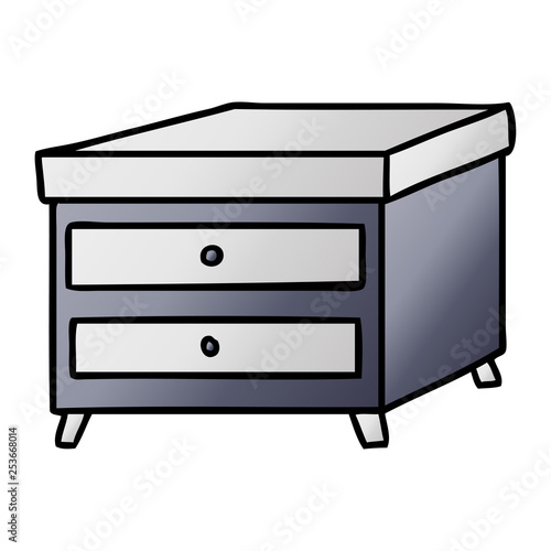 gradient cartoon doodle of a bedside table