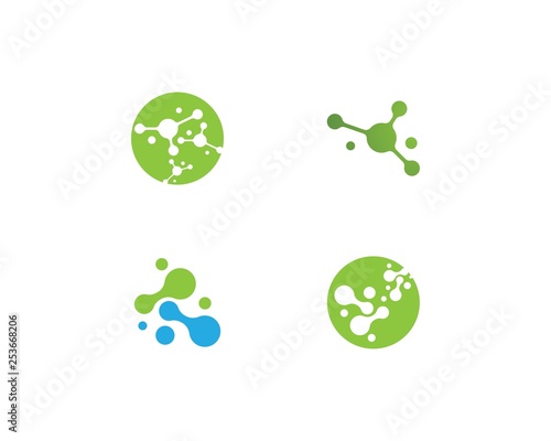 molecule logo vector