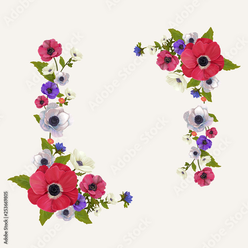 Floral mockup frame illustration