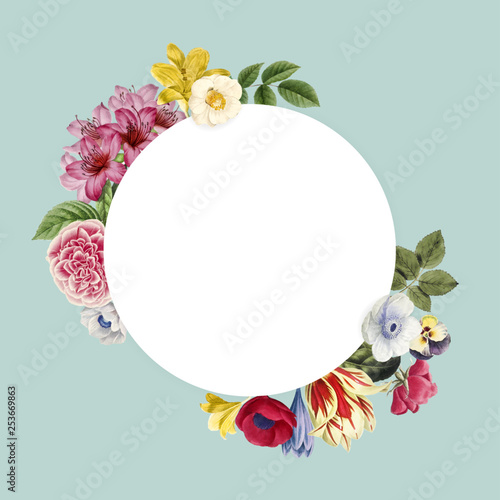Blank floral copy space