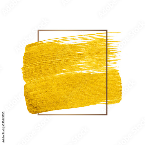 Gold brush stroke