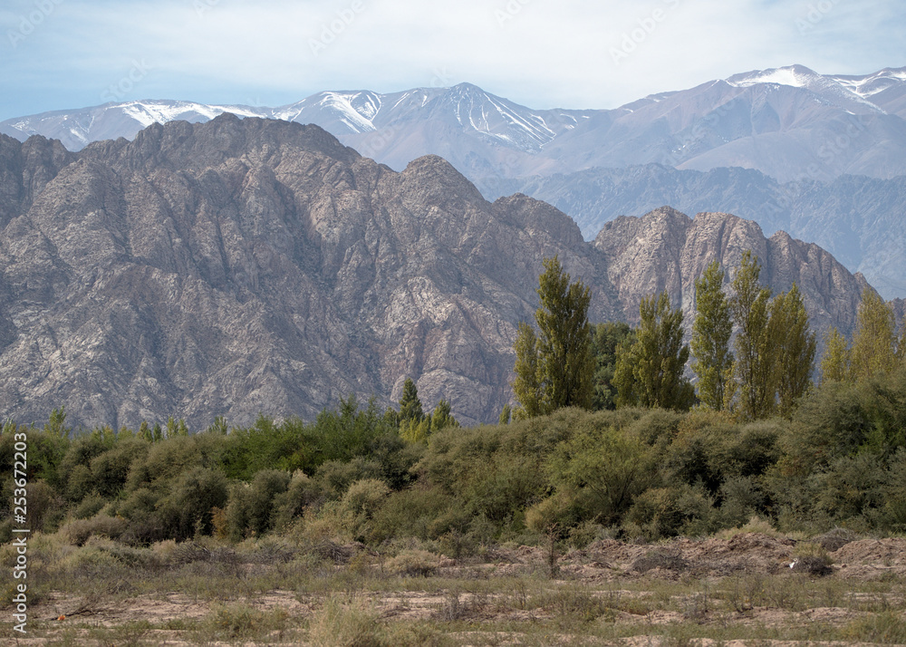 The view alongside the scenic route 76, in La Rioja province, Argentina. The view alongside the scenic route 76, in La Rioja province, Argentina.