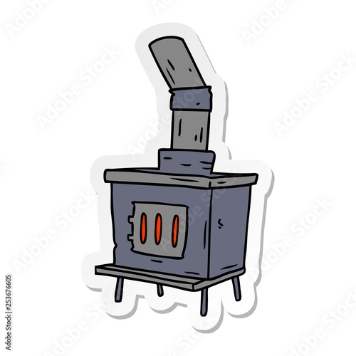 sticker cartoon doodle of a house furnace