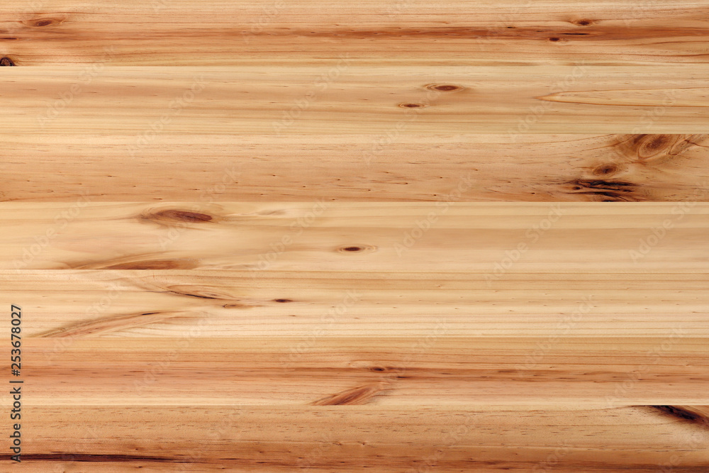 Fototapeta premium Wood pine plank brown texture background.