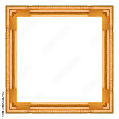 Wood frame or photo frame isolated on the white background.