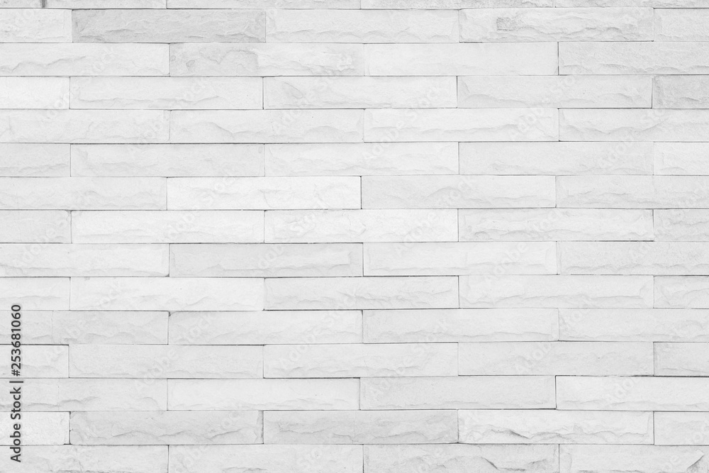 Gray and white brick wall texture background. Stock Photo Adobe Stock
