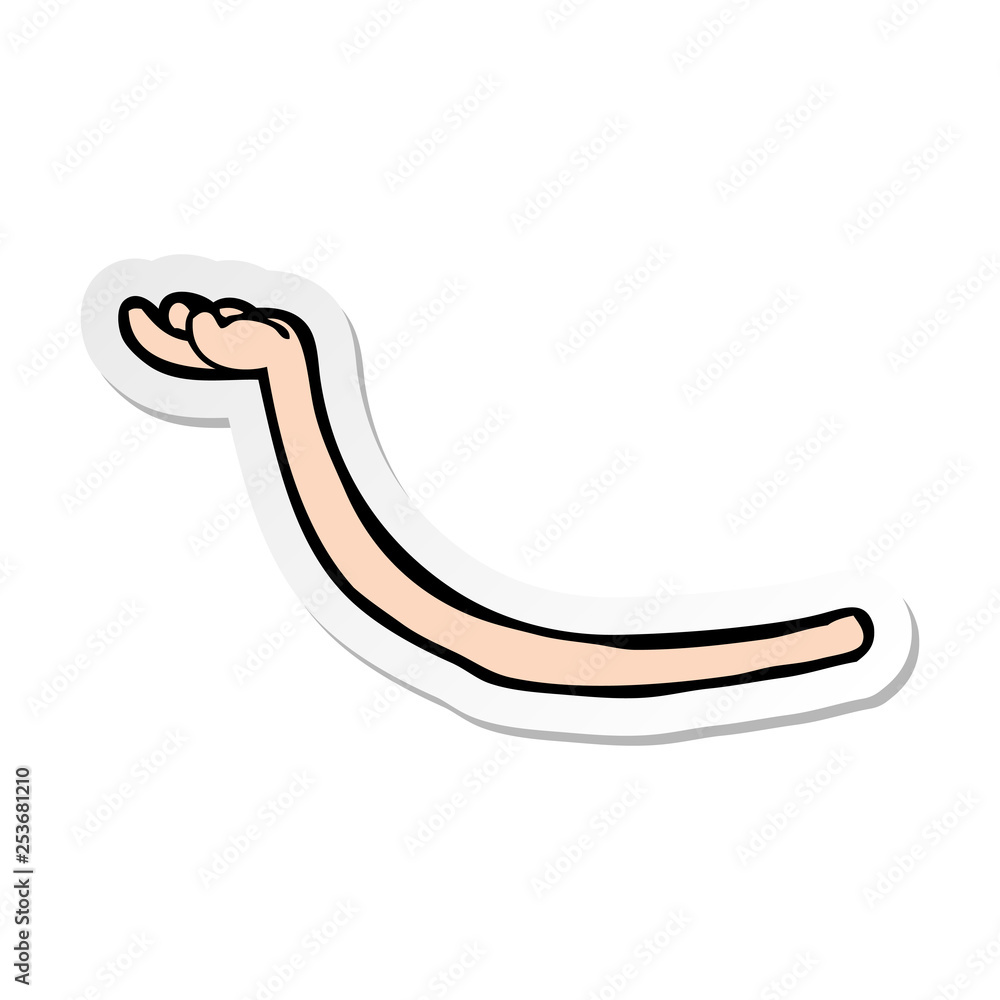 sticker of a cartoon arm gesture sticker of a cartoon arm gesture