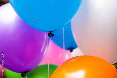 Detail of Floating Colorful Balloons