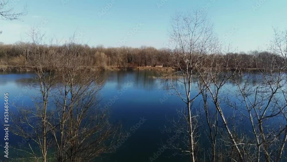 Aerial view of a lake Aerial view of a lake