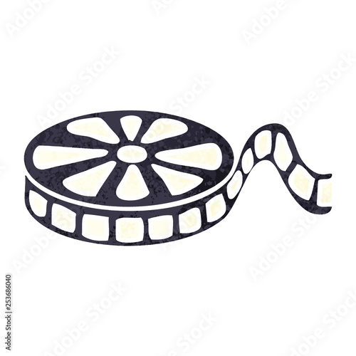 retro illustration style cartoon film reel