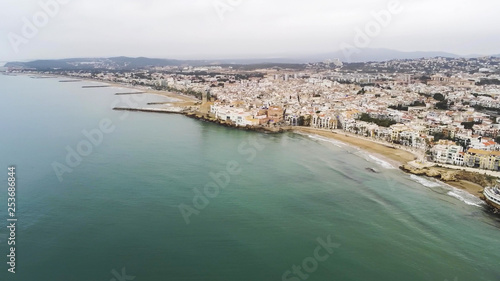 Aerial view  of Sitges. Barcelona. Spain. Drone Photo © VEOy.com