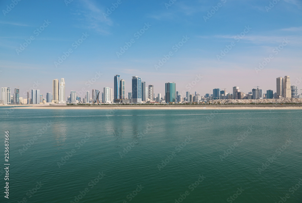 Obraz premium Panorama of Sharjah city, United Arab Emirates