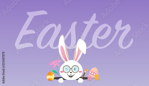 Happy easter's day greeting card.