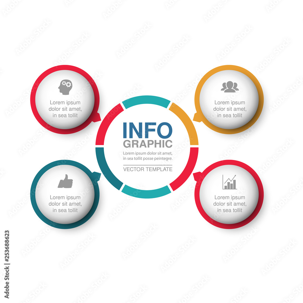 Vector infographic template for diagram, graph, presentation, chart, business concept with 4 options. Vector infographic template for diagram, graph, presentation, chart, business concept with 4 options.