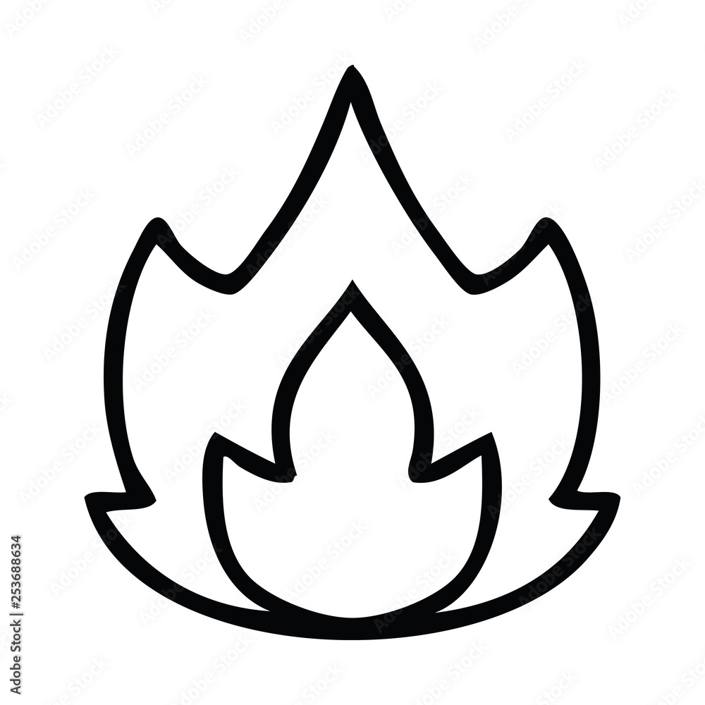 line drawing cartoon fire line drawing cartoon fire