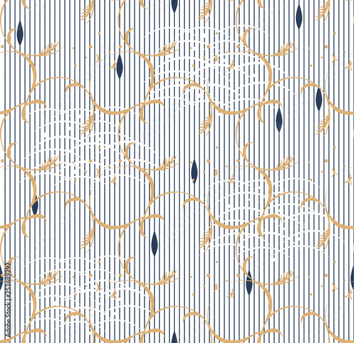 Wallpaper Mural Japanese textile pattern vector