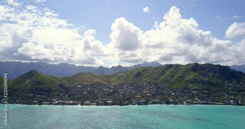 Wallpaper Mural Clear ocean and homes on the beach aerial Torontodigital.ca