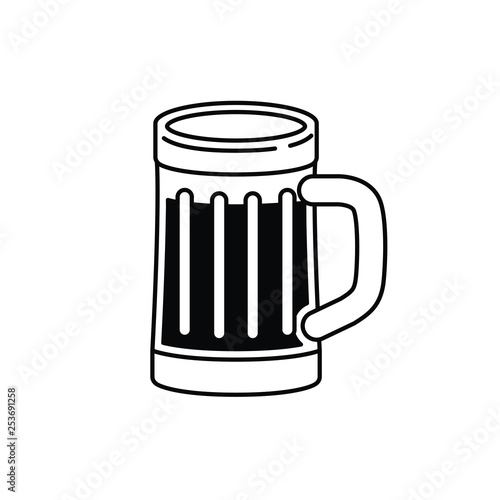glass with beer isolated icon