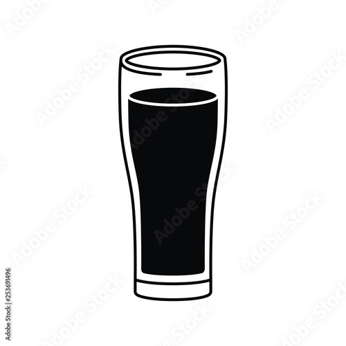 glass with beer isolated icon