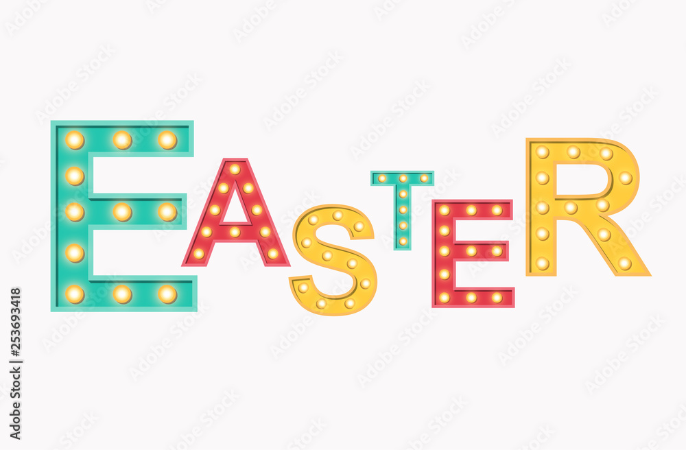 Light sign of easter concept. Light sign of easter concept.