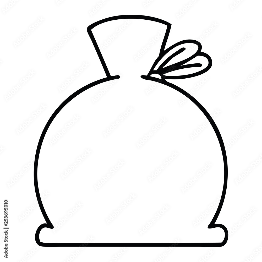 line drawing cartoon bag line drawing cartoon bag
