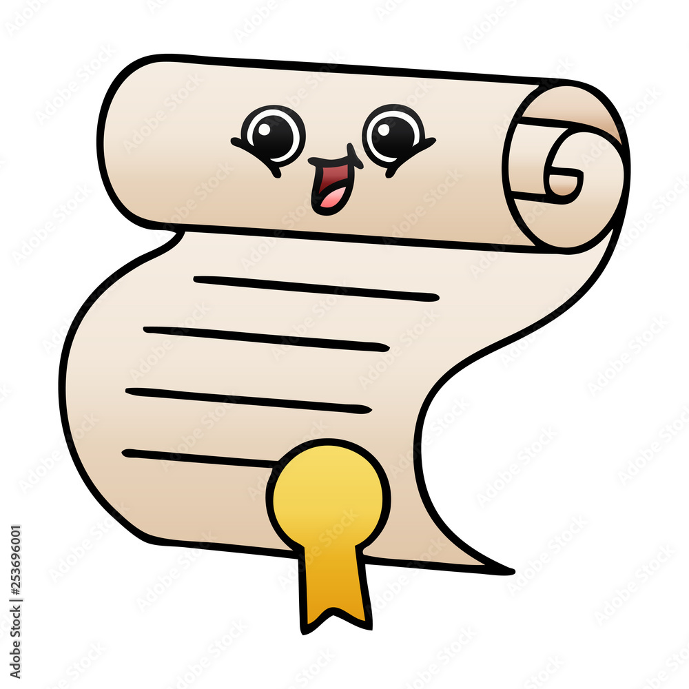 gradient shaded cartoon contract