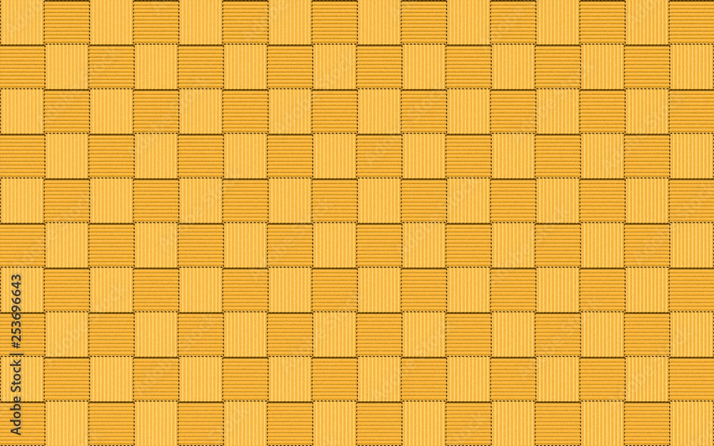 3d rendering. seamless golden small sqaure shape tiles block wall background. 3d rendering. seamless golden small sqaure shape tiles block wall background.