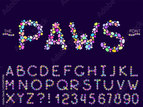 Set of vector abstract font and alphabet