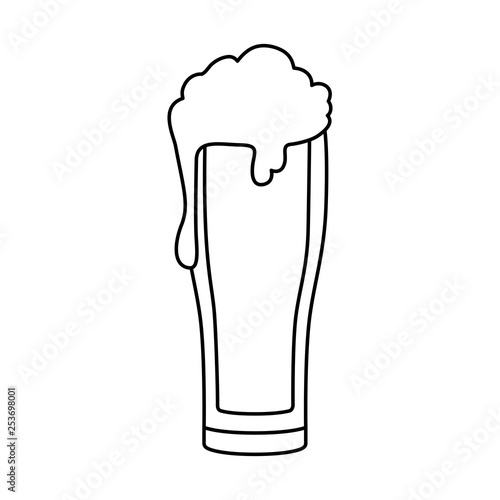 beer with foam isolated icon