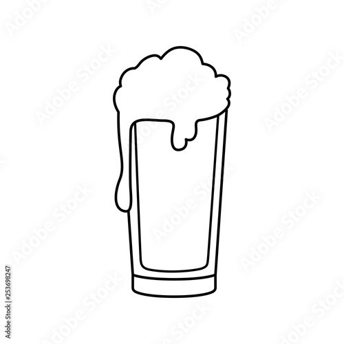 beer with foam isolated icon