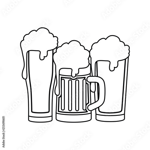 beer with foam isolated icon