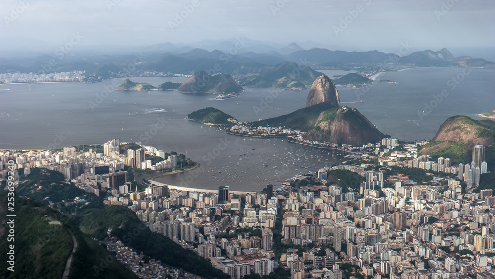 botafogo and mt sugarloaf from corcodova in rio