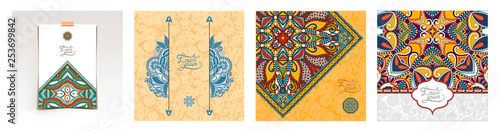 unusual floral ornamental template with place for your text