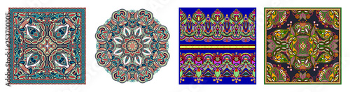Traditional ornamental floral paisley bandanna