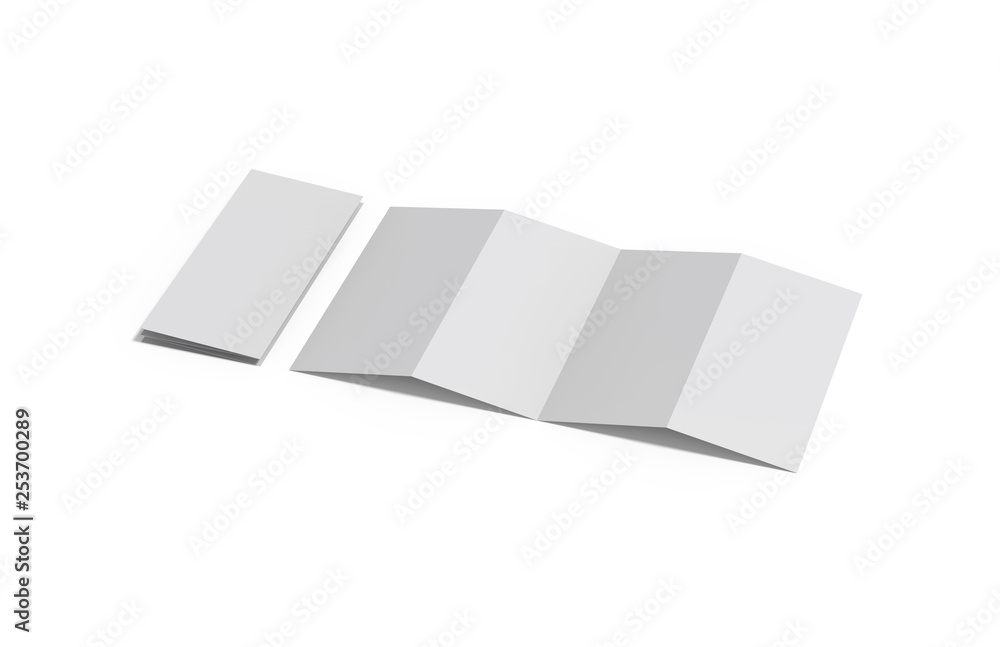 Accordion fold brochure, four fold brochure, eight pages four panel